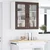Vidaxl Stenski stekleni omarica LUCCA Rjavi hrast 80 x 31 x 80 cm