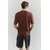 Trendyol Muška majica Tmnss25Ts00068, Bordo
