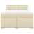 Vidaxl Box spring postelja z vzmetnico krem 140x190 cm blago