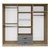 Hanah Home Garderober Yaman Luna-Fel 1600-65, 180x190x45 cm, Sivi
