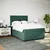 Vidaxl Box spring postelja z vzmetnico temno zelena 140x200 cm žamet