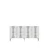 Hanah Home komoda Slim 150, 150 cm, bela / zlatna