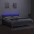 Vidaxl Box spring postelja z vzmetnico LED sv. siva 160x200 cm blago