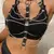 Subblime Fetish Chest Harness Leather Chains Black