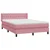 Vidaxl Box spring postelja z vzmetnico roza 140x220 cm žamet