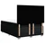Vidaxl Box spring posteljni z vzmetnico črn 140x190 cm blago