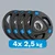 REBEL ACTIVE Gumirani olimpijski liveni tegovi set 4x2.5kg / 51mm RBA-2108