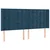 Box spring postelja z vzmetnico LED temno modra 180x200cm žamet