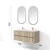 Skye Decor Set kupatilskog ormarića sa umivaonikom i ogledalom, 2 dela, Krem