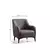 Atelier del Sofa Fotelja Belissimo 94x87x77cm Tamnosiva