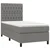 Vidaxl Box spring postelja z vzmetnico LED temno siva 90x200 cm blago