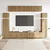 8-dijelni set TV ormarića montiran na zid Artisan Oak