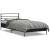 Okvir za krevet crni 90 x 190 cm od konstruirano drvo i metal