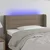Vidaxl LED posteljno vzglavje taupe 103x16x78/88 cm blago