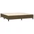 vidaXL vidaXL Box spring postelja z vzmetnico LED temno rjava 200x200cm blago, (20902123)