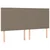 LED uzglavlje smeđesivo 200x5x118/128 cm od tkanine