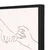 WallXpert uramljena slika na platnu Cc-K-Sy-1020, linijski crtež dve ruke spojene malim prstima, 80 x 80 cm