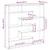 Zidna kockasta polica sa 7 odjeljaka Umjetnički izrađeno
