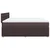Vidaxl Box spring postelja z vzmetnico temno rjava 180x200 cm blago