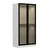 Hanah home Ormar Kale Glass 90x210x52cm Crno-Beli
