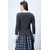 Trend Alacati Stili Ženska bluza dugih rukava Alc-X13511, Polo kragna, Tamnosiva