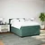 Vidaxl Box spring postelja z vzmetnico temno zelena 140x200 cm žamet