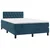 vidaXL Box spring postelja z vzmetnico temno moder 120x190 cm žamet