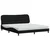 Krevet s madracem Hvar crni 180x200 cm od tkanine