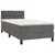 Vidaxl Box spring postelja z vzmetnico temno siva 90x200 cm žamet