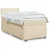 Vidaxl Box spring postelja z vzmetnico krem 90x200 cm blago
