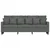 Vidaxl Trosed svetlo siv 180 cm blago