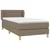 Vidaxl Box spring postelja z vzmetnico taupe 80x200 cm blago