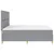 Vidaxl LED Box Spring Postelja Svetlo siva 200 x 200 cm blago