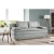 Novel BOXSPRING ZOFA, svetlo siva tekstil