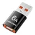 OTG adapter Techsuit HyperPort A5 USB-C v USB-A 6A, 5Gbps - oranžen