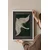 WallXpert uramljena slika 115232, The White Swan Hilme af Klint, beli labud na tamnoj pozadini, 30 x 40 cm, beli ram