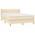 Vidaxl Box spring postelja z vzmetnico krem 140x200 cm blago