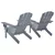 vidaXL Vrtni stol Adirondack trden les jelke siv