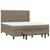 Vidaxl Box spring postelja z vzmetnico taupe 160x200 cm blago
