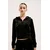 Juicy Couture Ženski duks sa kapuljačom Robertson, Crni