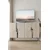Hanah Home komoda Evva 120, 120 cm, bela / travertin / srebrna