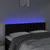 LED uzglavlje crno 144x5x78/88 cm baršunasto