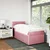 Vidaxl Box spring postelja z vzmetnico roza 90x200 cm žamet