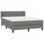Vidaxl Box spring posteljni z vzmetnico temno siv 140x190 cm blago