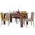 Hanah Home Trpezarijski sto Huqqa 78x150x80cm Smeđi