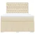 vidaXL vidaXL Box spring postelja z vzmetnico krem 160x200 cm blago, (21305023)