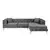 Atelier del Sofa Ugaona garnitura Como Eco, 270x180x72 cm, Antracit