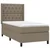Vidaxl Box spring postelja z vzmetnico taupe 80x200 cm blago