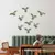 Atelier Del Sofa Set dekorativnih figura BIRDS 1,25x5x11, 20x4x17, 21x6x13, 3 komada, Zlatna boja