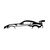 Wallity Zidna dekoracija Dodge Viper Silhouette, 70x14 cm, Crna